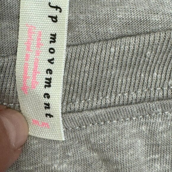 Free People Movement Undertow Long Sleeve Cropped Top Heather Grey Size M - Picture 11 of 16